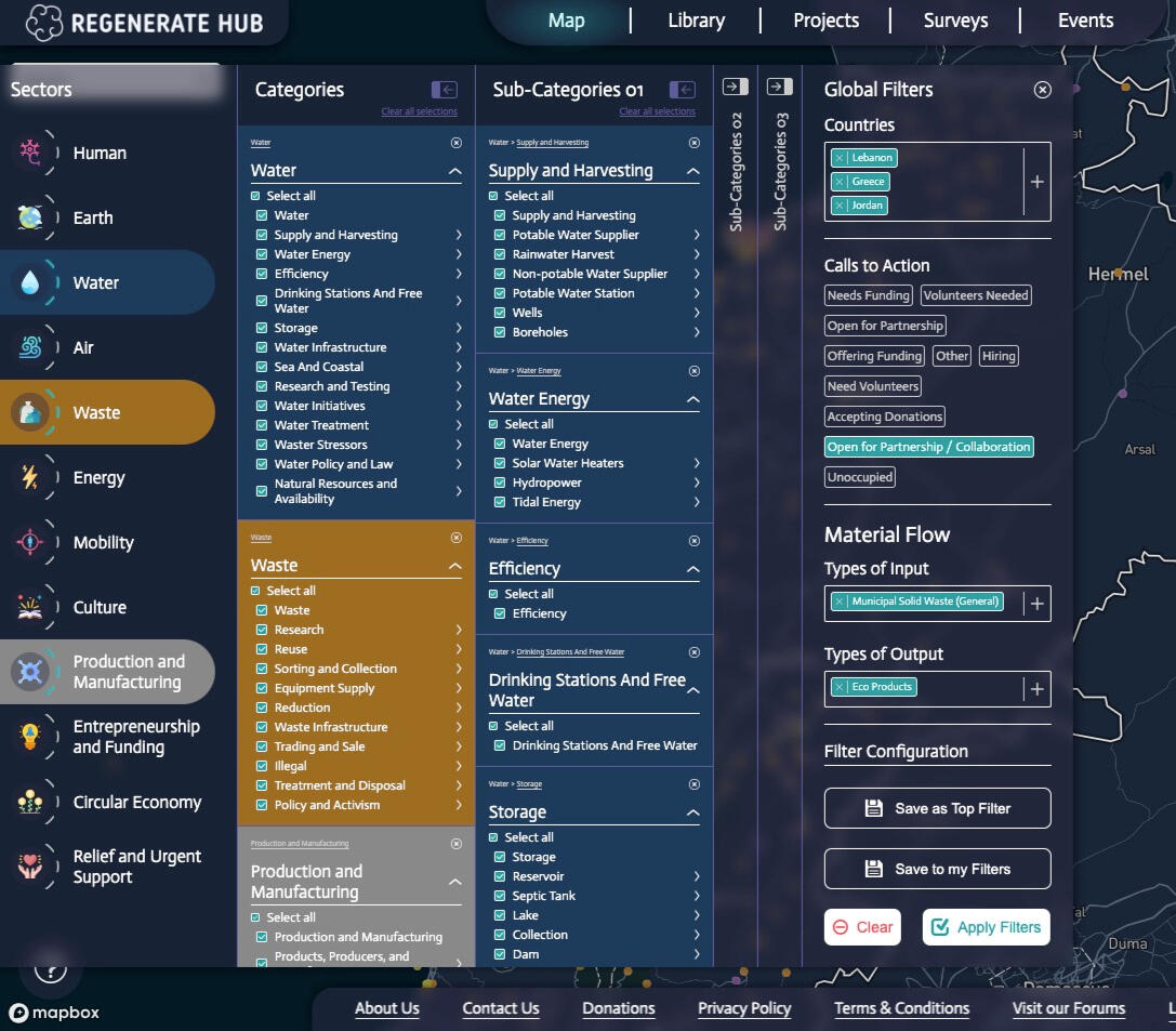 Regenerate Hub platform screenshot